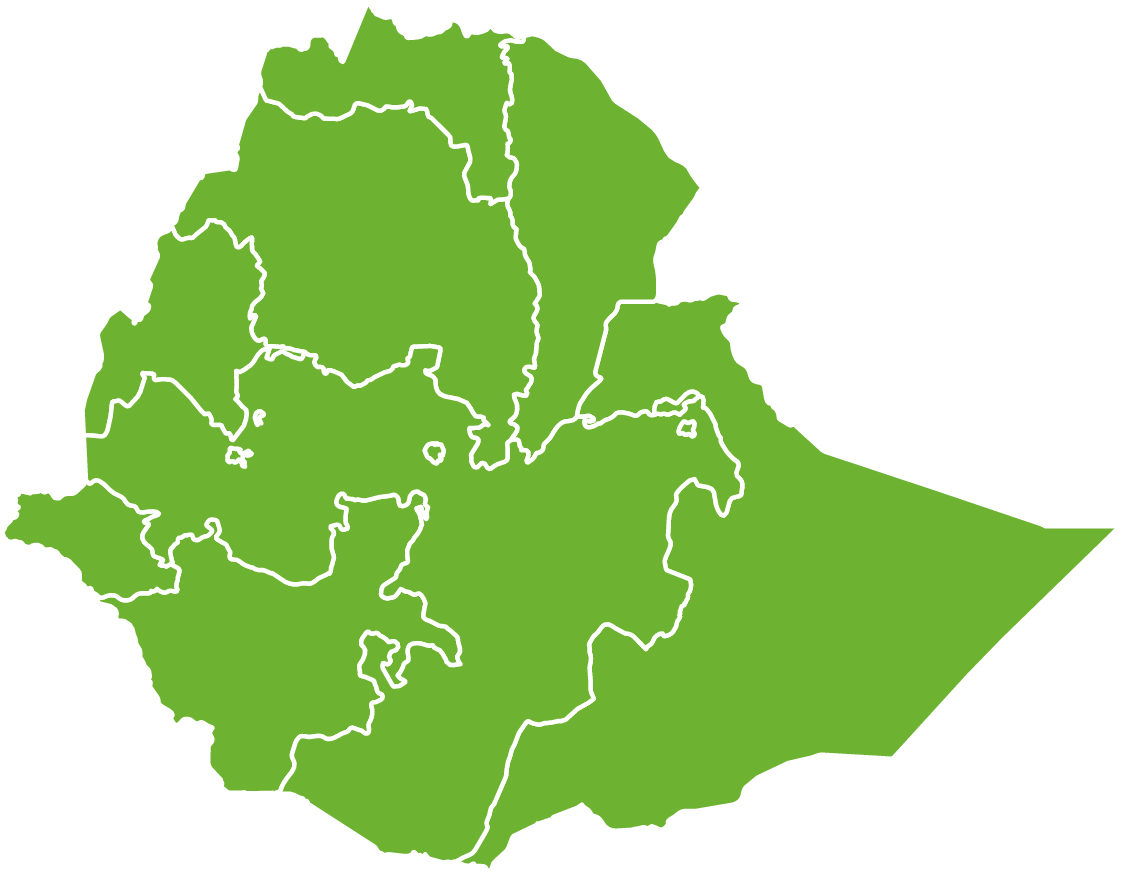 Geographical map of Ethiopia